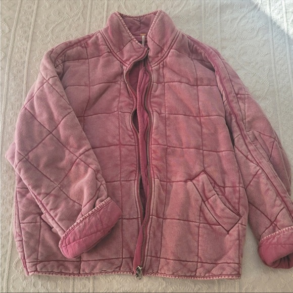 Free People Cherry Cola Dolman Quilted Jacket M - Picture 8 of 12